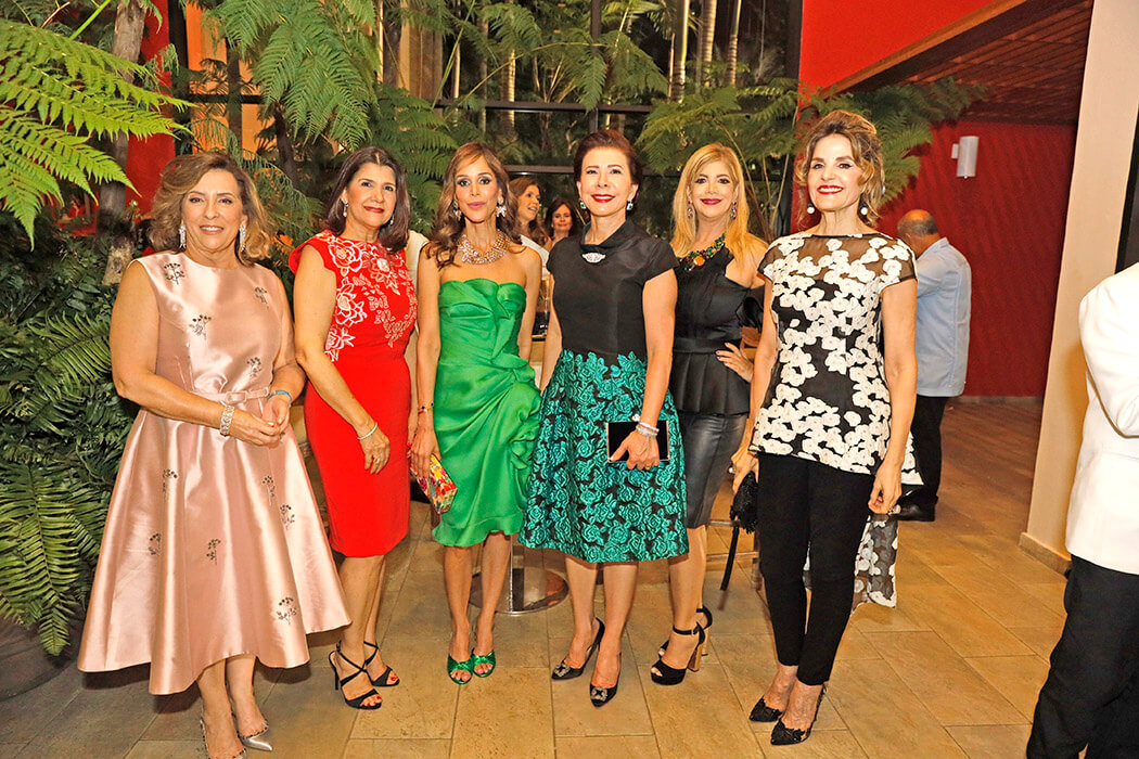 Rosi Bonarelli, Raysa Jorge de Nivar, Letty Rivera, Melba Segura de Grullón, Adelina Jorge y Carmen Dinorah Vicens